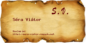 Séra Viátor névjegykártya